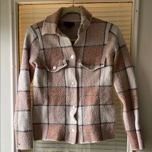 Rachel Zoe Checkered Sweater Jacket